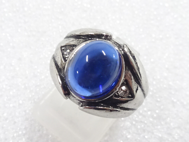 JAPANESE KIMONO / ANTIQUE COLORED STONE RING (SIZE 10.5)